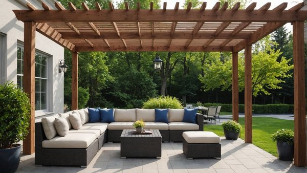 Aménager sa pergola bioclimatique avec des meubles tendances et stylés